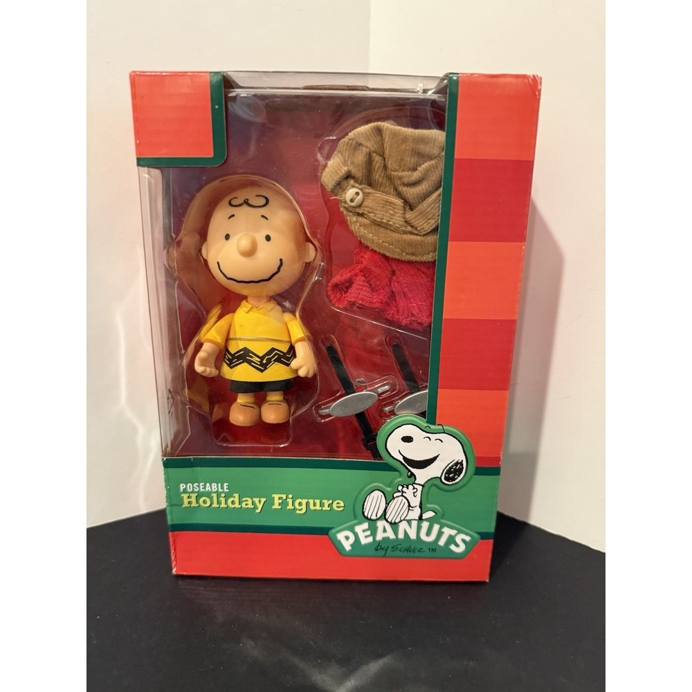 Peanuts‎ : Poseable Holiday Charlie Brown Figure w/ Accessories NEW